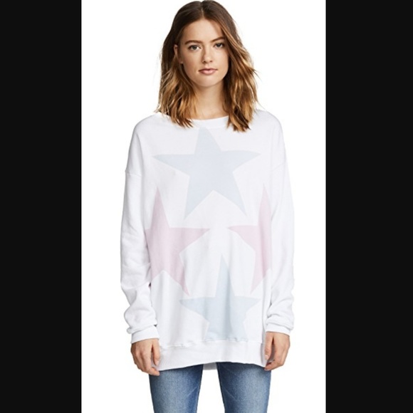 Wildfox Couture Star-Crossed Road Trip Sweatshirt Star Print Oversized S & M NWT - Picture 3 of 13